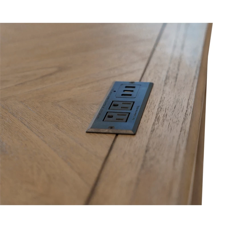 Traditional Wood Writing Desk Office Table Writing Table Light Brown 14 Traditional Wood Writing Desk Office Table Writing Table Light Brown - Image 12