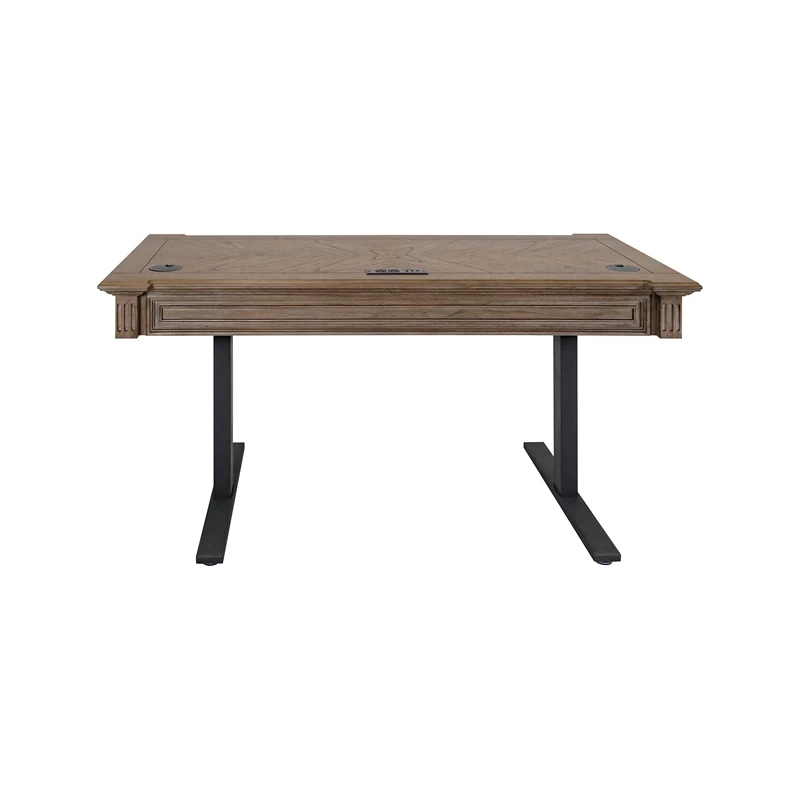 Traditional Wood Electronic Sit Stand Desk Standing Desk Light Brown 8 Traditional Wood Electronic Sit Stand Desk Standing Desk Light Brown - Image 6