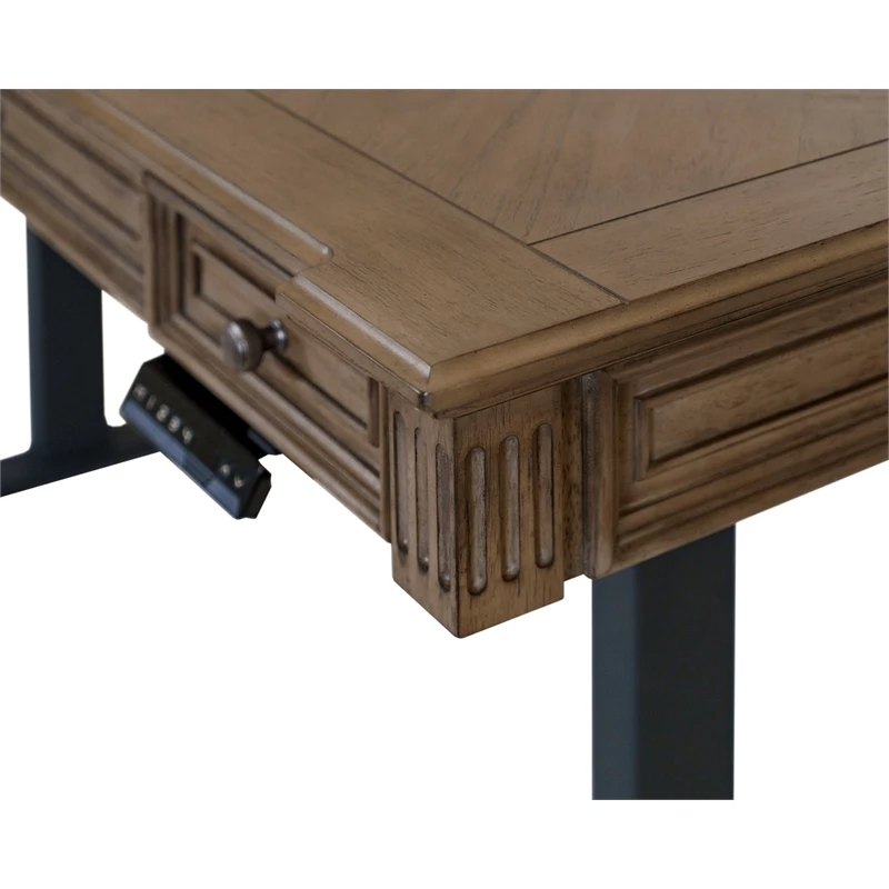 Traditional Wood Electronic Sit Stand Desk Standing Desk Light Brown 10 Traditional Wood Electronic Sit Stand Desk Standing Desk Light Brown - Image 8