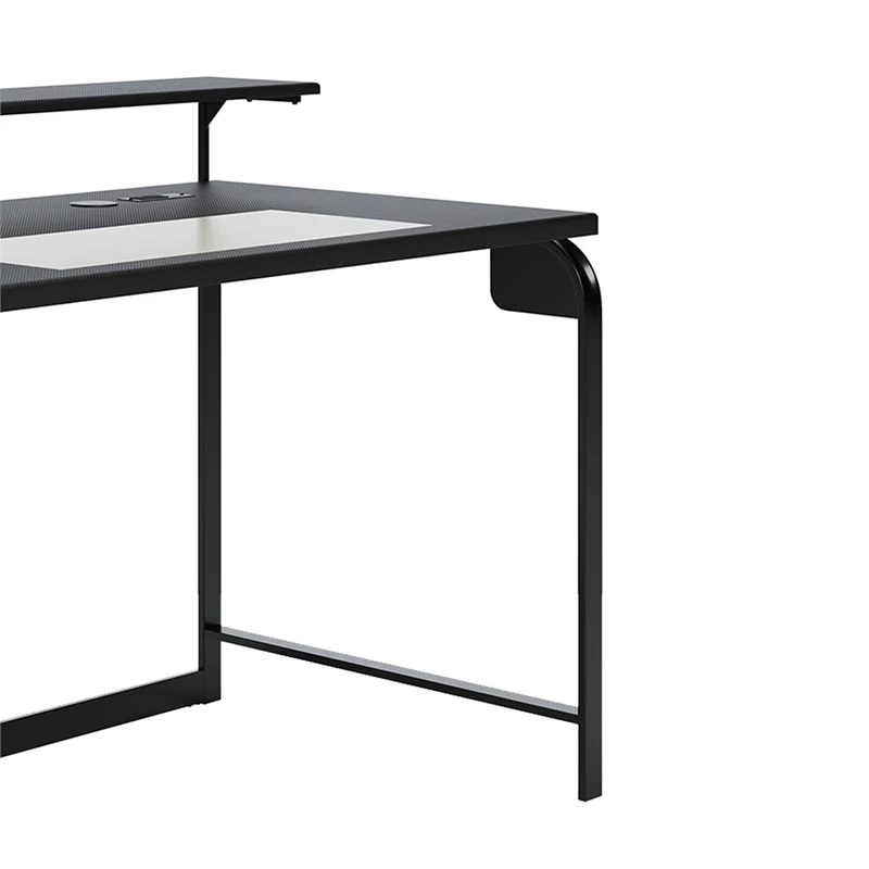 Benzara 50" Modern Wood Home Office Gaming Desk USB Ports Wireless In Black 6 Benzara 50" Modern Wood Home Office Gaming Desk USB Ports Wireless In Black - Image 4