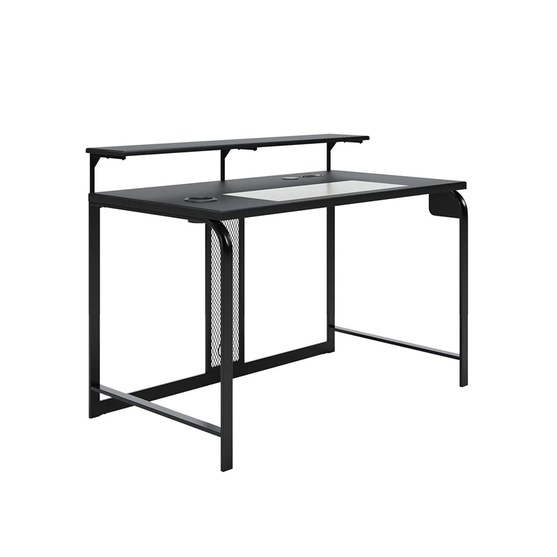 Benzara 50" Modern Wood Home Office Gaming Desk USB Ports Wireless In Black 8 Benzara 50" Modern Wood Home Office Gaming Desk USB Ports Wireless In Black - Image 6