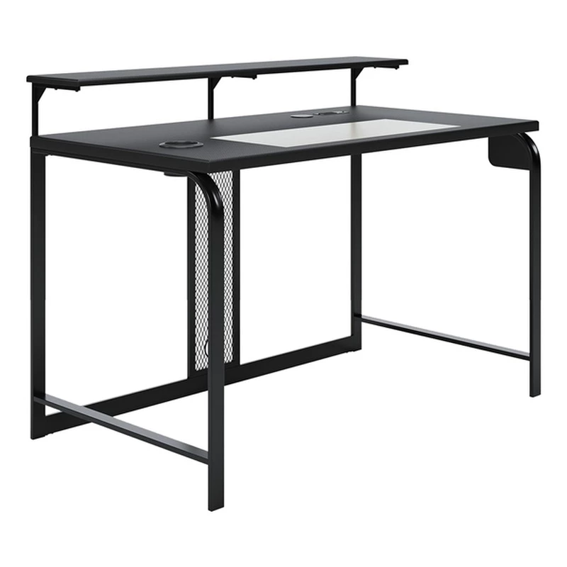 Benzara 50" Modern Wood Home Office Gaming Desk USB Ports Wireless In Black 3 Benzara 50" Modern Wood Home Office Gaming Desk USB Ports Wireless In Black