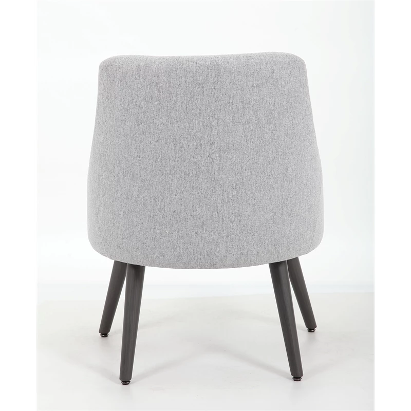 Boss Office Boyle Poly-Linen Weave Guest Chair With Metal Legs In Grey 4 Boss Office Boyle Poly-Linen Weave Guest Chair With Metal Legs In Grey - Image 2