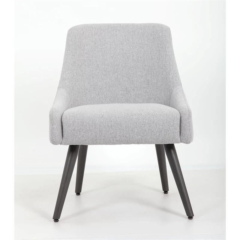 Boss Office Boyle Poly-Linen Weave Guest Chair With Metal Legs In Grey 6 Boss Office Boyle Poly-Linen Weave Guest Chair With Metal Legs In Grey - Image 4