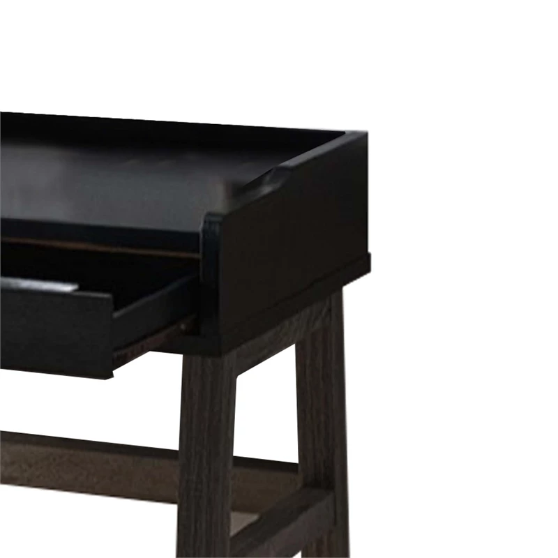 Dual Toned Wood Desk With Two Sleek Drawers And Slightly Splayed Legs Gray Black 16 Dual Toned Wood Desk With Two Sleek Drawers And Slightly Splayed Legs Gray Black - Image 14