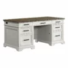 Intercon Furniture Drake Home Office 66" Wood Executive Desk In White/Oak 2 Intercon Furniture Drake Home Office 66" Wood Executive Desk In White/Oak -CYMAX Sales 2669172 2 L