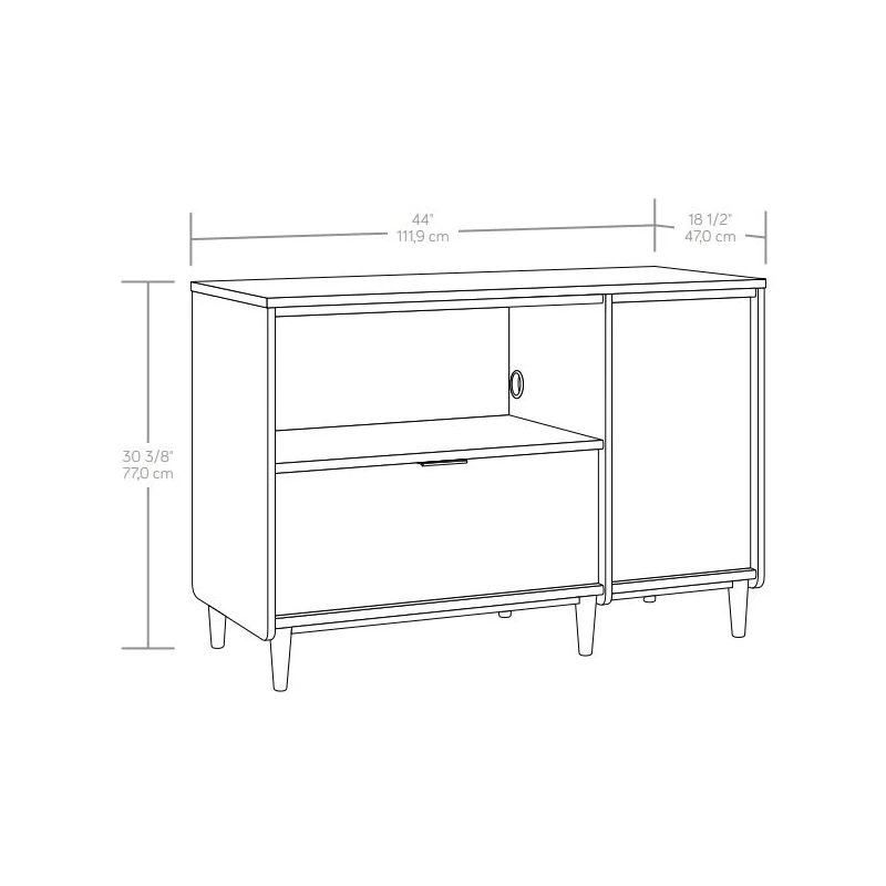 Urbanpro Modern Engineered Wood Credenza In Natural Maple Finish 4 Urbanpro Modern Engineered Wood Credenza In Natural Maple Finish - Image 2