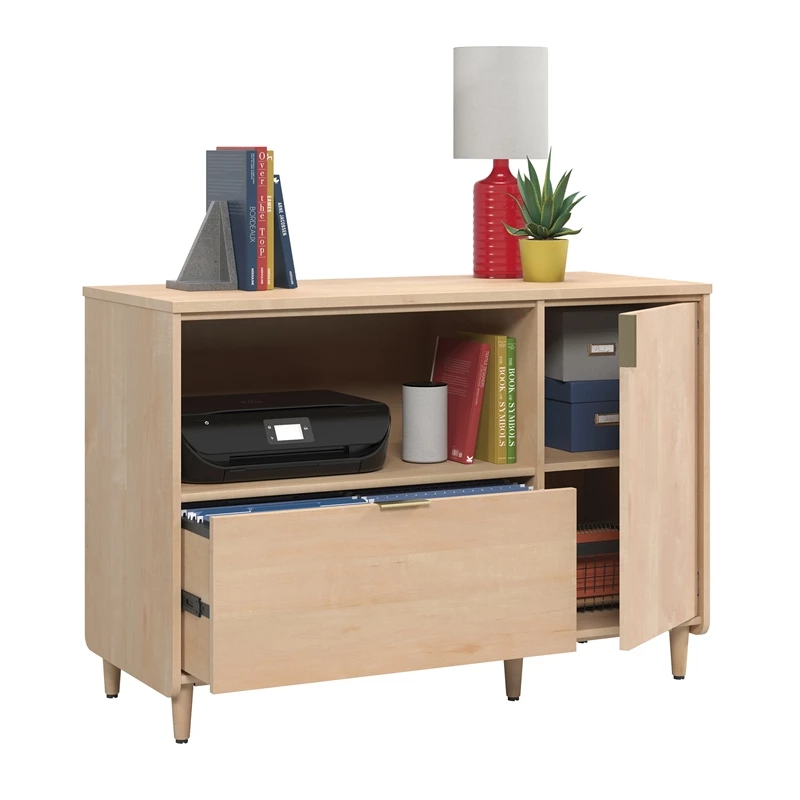 Urbanpro Modern Engineered Wood Credenza In Natural Maple Finish 5 Urbanpro Modern Engineered Wood Credenza In Natural Maple Finish - Image 3