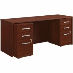Urbanpro 72" X 24" Shell And Two 3-Drawers Mobile File Cabinet In Cherry -CYMAX Sales 2669673 2 L