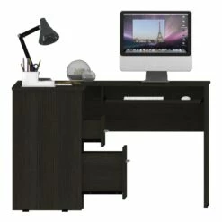 Home Square 2-Piece Set With Cabinet Bookcase And L-Shaped Desk -CYMAX Sales 2669693 14 L
