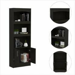 Home Square 2-Piece Set With Cabinet Bookcase And L-Shaped Desk -CYMAX Sales 2669693 15 L