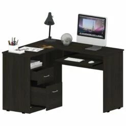 Home Square 2-Piece Set With Cabinet Bookcase And L-Shaped Desk -CYMAX Sales 2669693 16 L