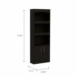 Home Square 2-Piece Set With Cabinet Bookcase And L-Shaped Desk -CYMAX Sales 2669693 5 L