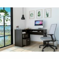Home Square 2-Piece Set With Cabinet Bookcase And L-Shaped Desk -CYMAX Sales 2669693 8 L