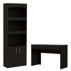 Home Square 2-Piece Set With Cabinet Bookcase And Computer Desk