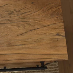 Sauder Iron City Engineered Wood L-Desk In Checked Oak Finish -CYMAX Sales 2669760 7 L