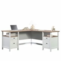 Sauder Cottage Road Engineered Wood L-Shaped Desk In White Finish -CYMAX Sales 2671347 2 L
