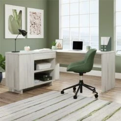 Sauder Select Engineered Wood Desk In Haze Acacia/Natural Finish 22 Sauder Select Engineered Wood Desk In Haze Acacia/Natural Finish -CYMAX Sales 2671351 4 L
