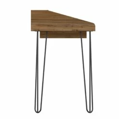 47 Inch Laptop Desk Sturdy Metal Hairpin Legs Dark Brown Wood Frame 11 47 Inch Laptop Desk Sturdy Metal Hairpin Legs Dark Brown Wood Frame -CYMAX Sales 2674051 3 L