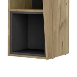 Ash 47 Inch Console Laptop Desk 2 Compartments Brown Eucalyptus Wood -CYMAX Sales 2674054 3 L