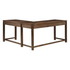 Baton Rouge Engineered Wood Sit-to-Stand L-Desk In Brushed Walnut Finish 18 Baton Rouge Engineered Wood Sit-to-Stand L-Desk In Brushed Walnut Finish -CYMAX Sales 2674369 4 L