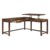 Baton Rouge Engineered Wood Sit-to-Stand L-Desk In Brushed Walnut Finish 1 Baton Rouge Engineered Wood Sit-to-Stand L-Desk In Brushed Walnut Finish -CYMAX Sales 2674369 5 L
