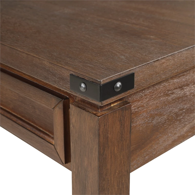 Baton Rouge Engineered Wood Sit-to-Stand L-Desk In Brushed Walnut Finish 12 Baton Rouge Engineered Wood Sit-to-Stand L-Desk In Brushed Walnut Finish - Image 10