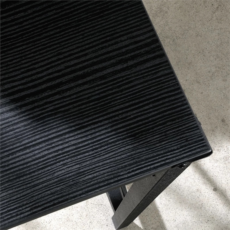 Sauder Foundry Road Engineered Wood/Metal 60x24 Table Desk In Carbon Oak 7 Sauder Foundry Road Engineered Wood/Metal 60x24 Table Desk In Carbon Oak - Image 5