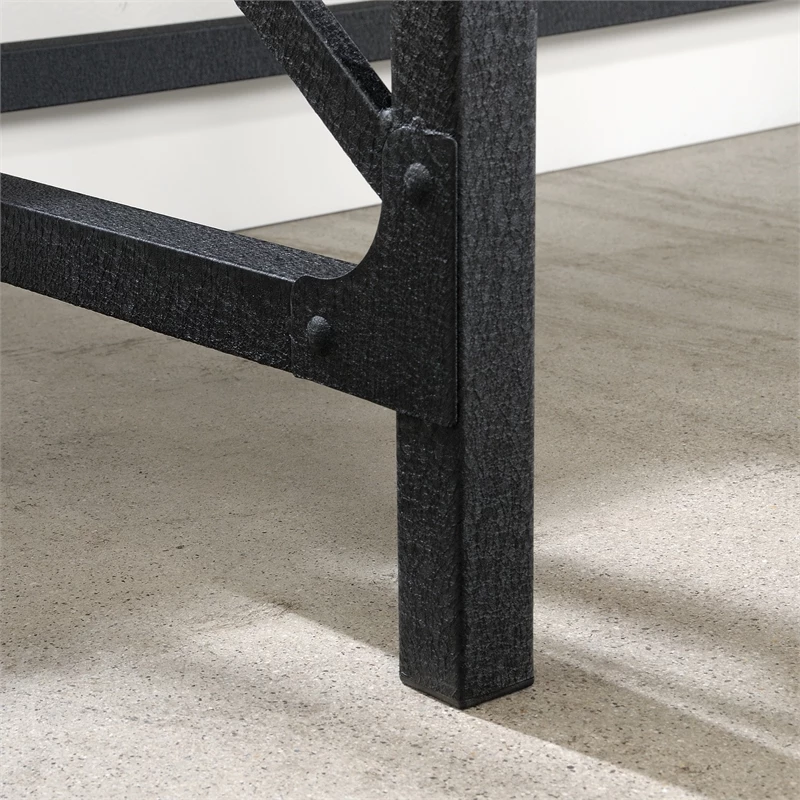 Sauder Foundry Road Engineered Wood/Metal 60x24 Table Desk In Carbon Oak 11 Sauder Foundry Road Engineered Wood/Metal 60x24 Table Desk In Carbon Oak - Image 9