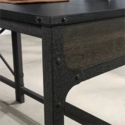 Sauder Foundry Road Engineered Wood/Metal 42" Desk Return In Carbon Oak 17 Sauder Foundry Road Engineered Wood/Metal 42" Desk Return In Carbon Oak -CYMAX Sales 2674463 5 L