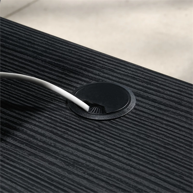 Sauder Foundry Road Engineered Wood/Metal 42" Desk Return In Carbon Oak 10 Sauder Foundry Road Engineered Wood/Metal 42" Desk Return In Carbon Oak - Image 8