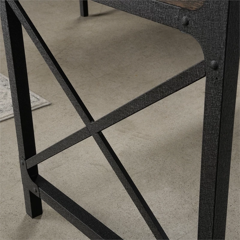 Sauder Foundry Road Engineered Wood/Metal 42" Desk Return In Carbon Oak 12 Sauder Foundry Road Engineered Wood/Metal 42" Desk Return In Carbon Oak - Image 10