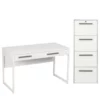Home Square 2-Piece Set With Writing Desk And 4-Drawer Lateral File Cabinet -CYMAX Sales 2675608 L