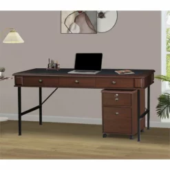 Home Square 2-Piece Set With Mobile File Cabinet And Writing Desk -CYMAX Sales 2675619 14 L