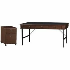 Home Square 2-Piece Set With Mobile File Cabinet And Writing Desk