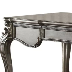 Three Drawer Executive Desk With Oversized Cabriole Legs Antique Silver -CYMAX Sales 2676289 1 L