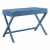Wooden Home Office Writing Desk Blue 1 Wooden Home Office Writing Desk Blue -CYMAX Sales 2676433 L