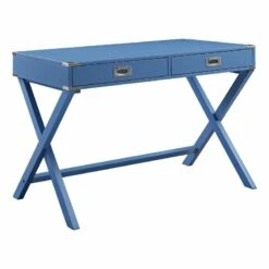 Wooden Home Office Writing Desk Blue