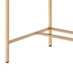 Writing Desk With USB Dock And Metal Legs Black And Rose Gold -CYMAX Sales 2676566 3 L