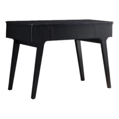 Lue 47 Inch Wood Home Office Desk Lift Top Hidden Storage Black