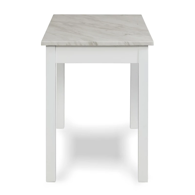 Jay 48 Inch Desk With Drawer And Faux Marble Top White 6 Jay 48 Inch Desk With Drawer And Faux Marble Top White - Image 4