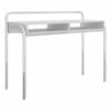 Office Desk With 2 Compartments Tubular Metal Frame White Chrome 2 Office Desk With 2 Compartments Tubular Metal Frame White Chrome -CYMAX Sales 2678734 L