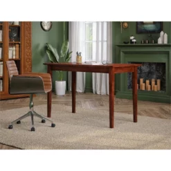 AFI Shaker 48" Solid Wood Writing Desk With USB Charger In Walnut