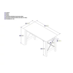 AFI 48" Solid Wood X Design Writing Desk With USB Charger In White 15 AFI 48" Solid Wood X Design Writing Desk With USB Charger In White -CYMAX Sales 2678825 12 L