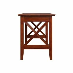 AFI X Design 48" Solid Wood Writing Desk With USB Charger In Walnut -CYMAX Sales 2678826 10 L