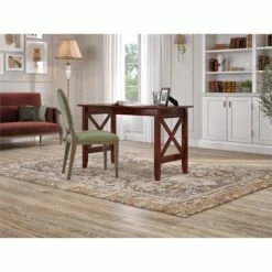 AFI X Design 48" Solid Wood Writing Desk With USB Charger In Walnut -CYMAX Sales 2678826 8 L