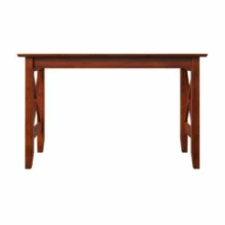 AFI X Design 48" Solid Wood Writing Desk With USB Charger In Walnut -CYMAX Sales 2678826 9 L