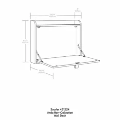 UrbanPro Engineered Wood Wall Mount Desk In Pearl Oak/Blaze Acacia -CYMAX Sales 2680624 16 L