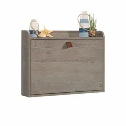 UrbanPro Engineered Wood Wall Mount Desk In Pearl Oak/Blaze Acacia -CYMAX Sales 2680624 3 L