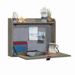 UrbanPro Engineered Wood Wall Mount Desk In Pearl Oak/Blaze Acacia -CYMAX Sales 2680624 5 L